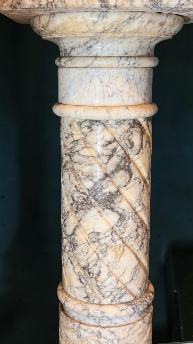 Colonna/Capitello in Marmo Arabescato -photo-3
