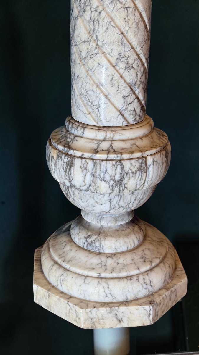 Colonna/Capitello in Marmo Arabescato -photo-4