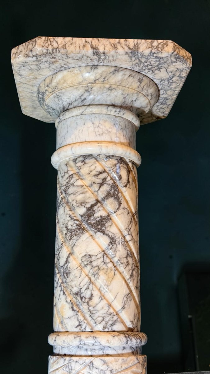 Colonna/Capitello in Marmo Arabescato -photo-3