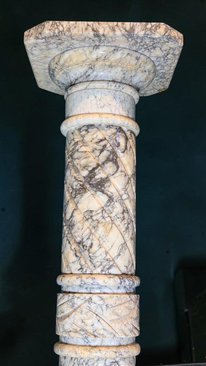Colonna/Capitello in Marmo Arabescato -photo-6