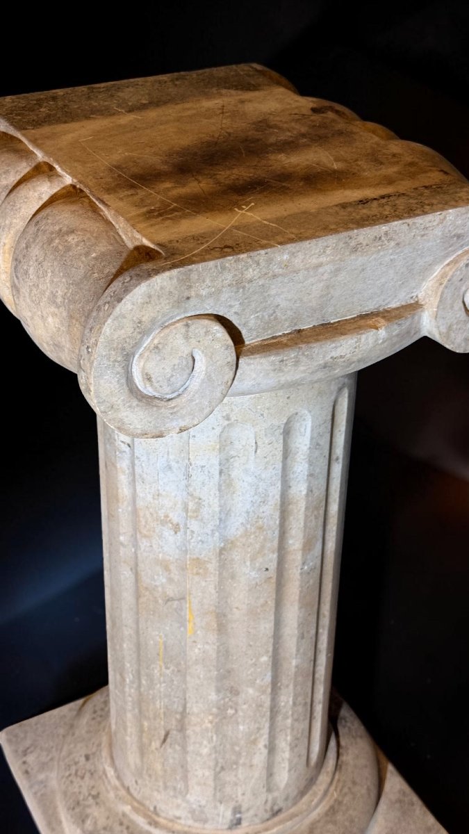 Coppia di Capitelli in Marmo Travertino Romano -photo-4