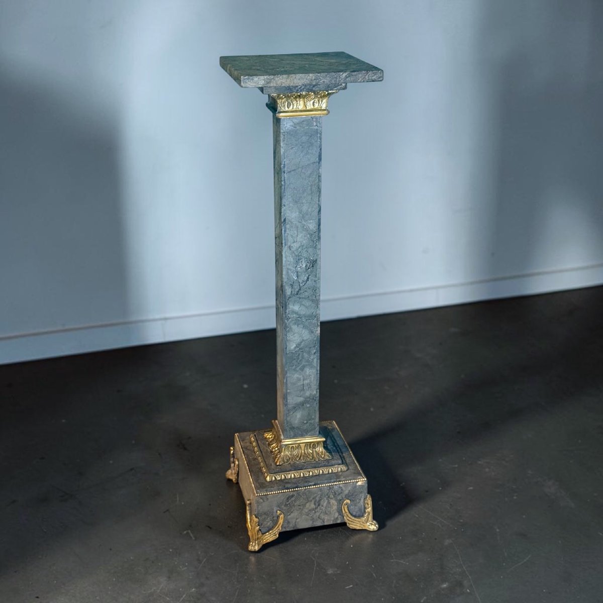 Colonna in Marmo Verde con Bronzo -photo-2
