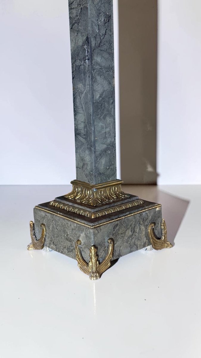 Colonna in Marmo Verde con Bronzo -photo-8