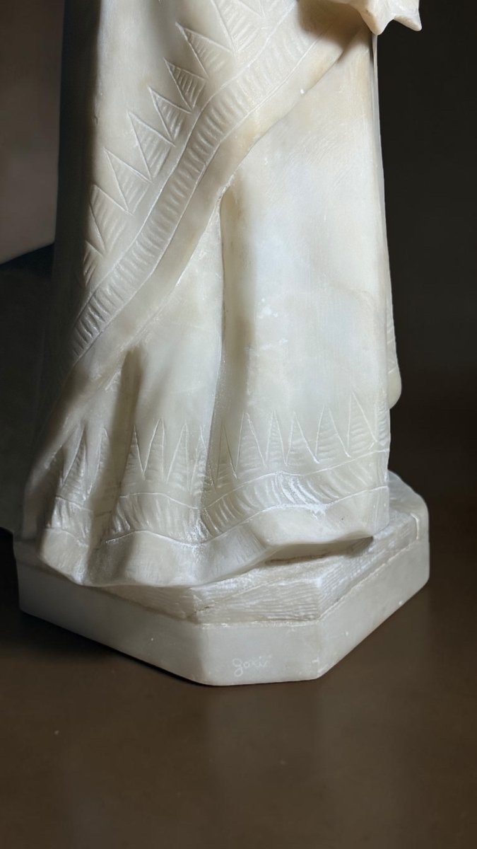 Statua raffigurante giovane fanciulla neoclassica dello scultore Gori-photo-3