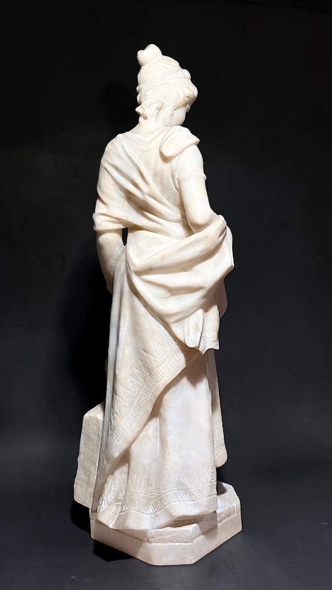 Statua raffigurante giovane fanciulla neoclassica dello scultore Gori-photo-4