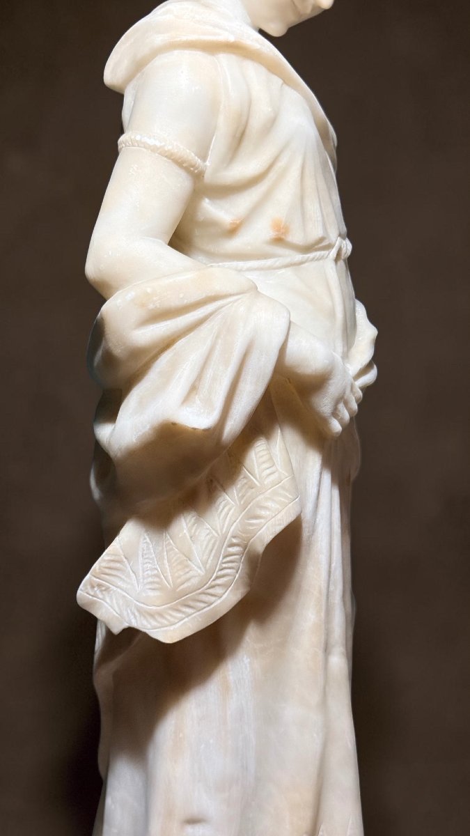 Statua raffigurante giovane fanciulla neoclassica dello scultore Gori-photo-3