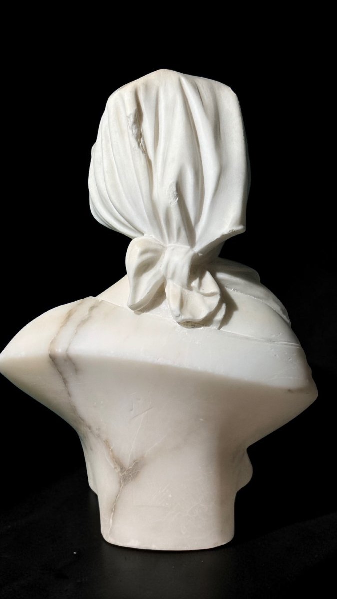Busto raffigurante una giovane fanciulla Marmo -photo-6
