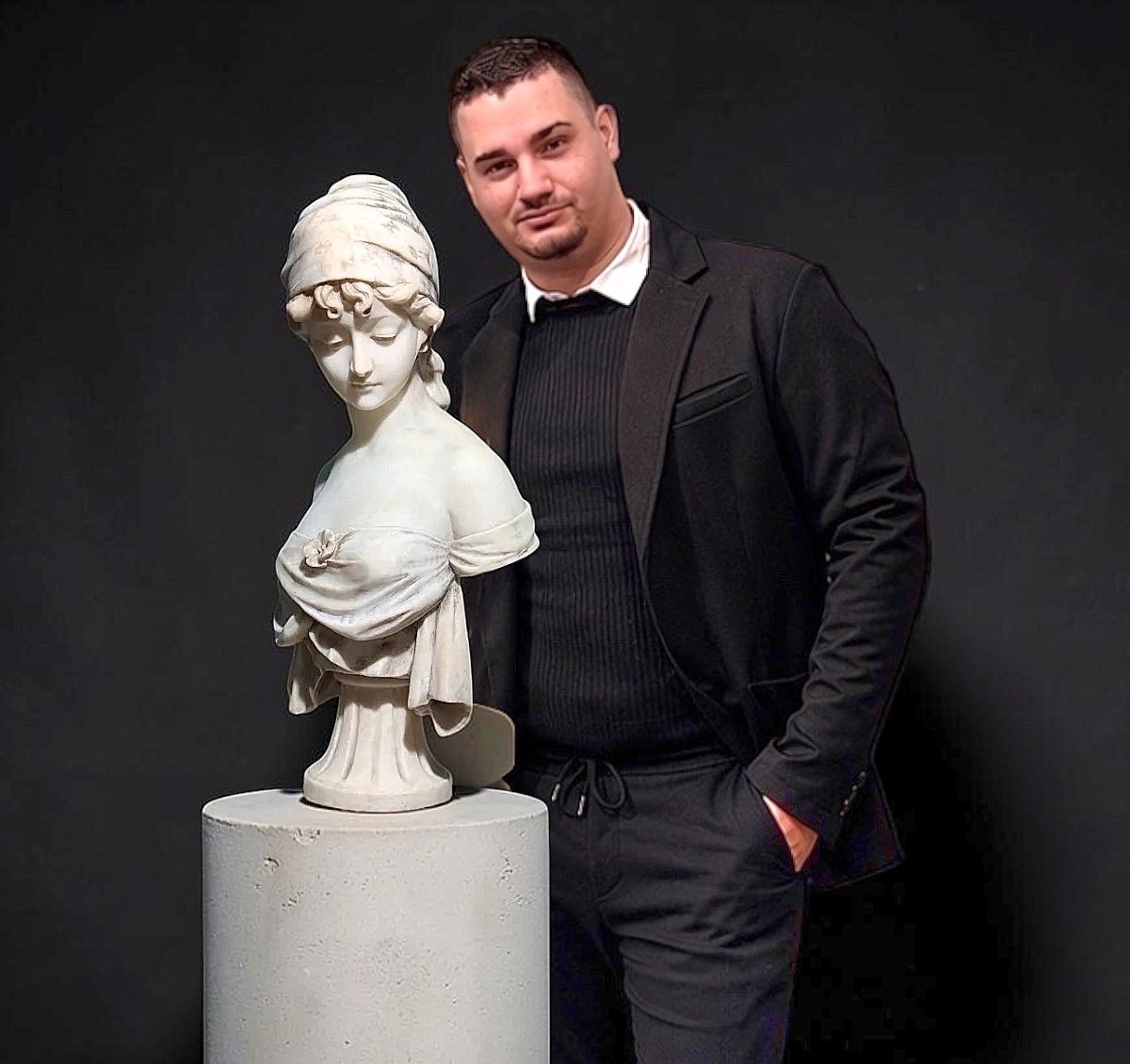 Busto raffigurante una giovane fanciulla di origine Francese -photo-3