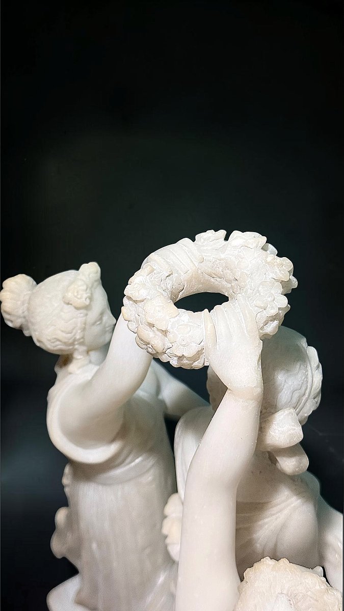 Scultura neoclassica raffigurante Le Tre Grazie Greche -photo-7