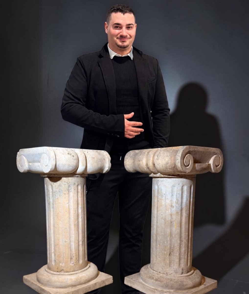 Capitelli in Marmo Travertino Romano -photo-2