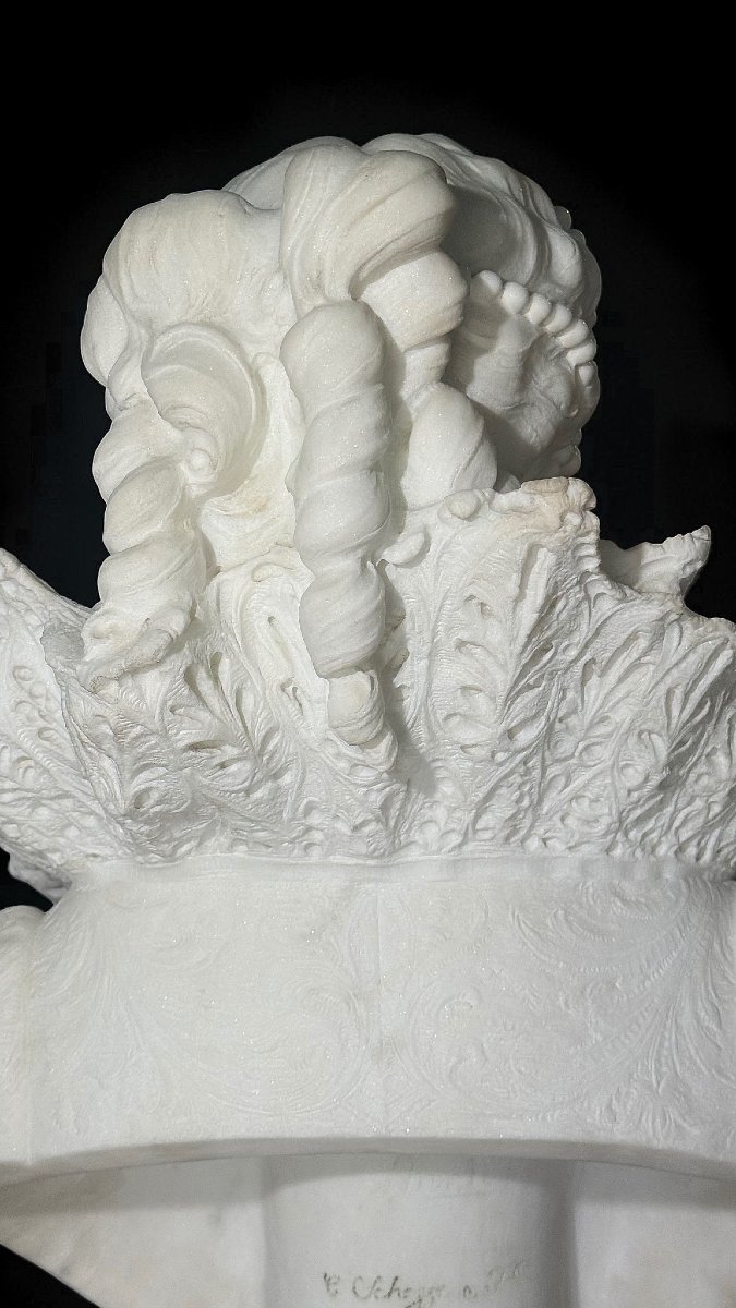 BUSTO ESCLUSIVO DI MARIA DE' MEDICI, REGINA DI FRANCIA dal Museo Peter Kaus, Marmo Carrara -photo-4