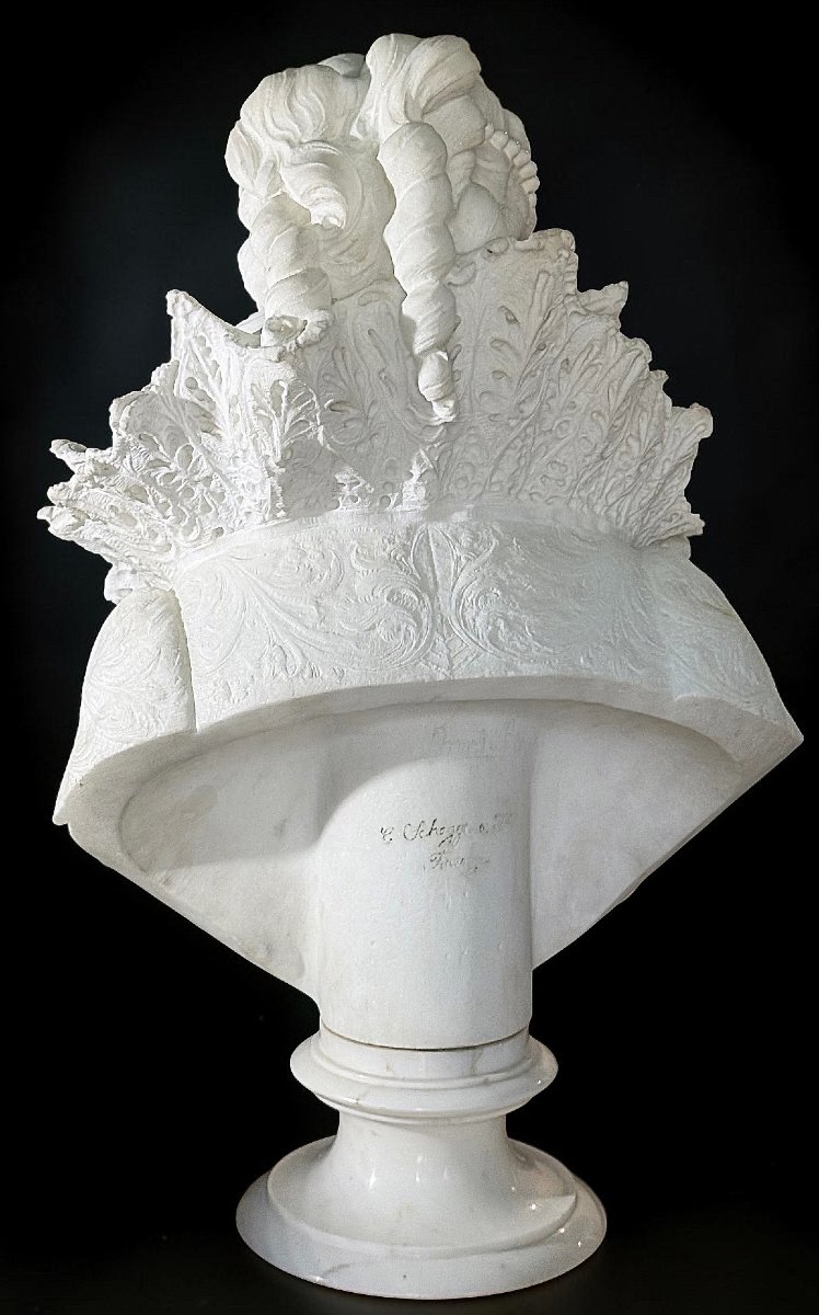 BUSTO ESCLUSIVO DI MARIA DE' MEDICI, REGINA DI FRANCIA dal Museo Peter Kaus, Marmo Carrara -photo-5