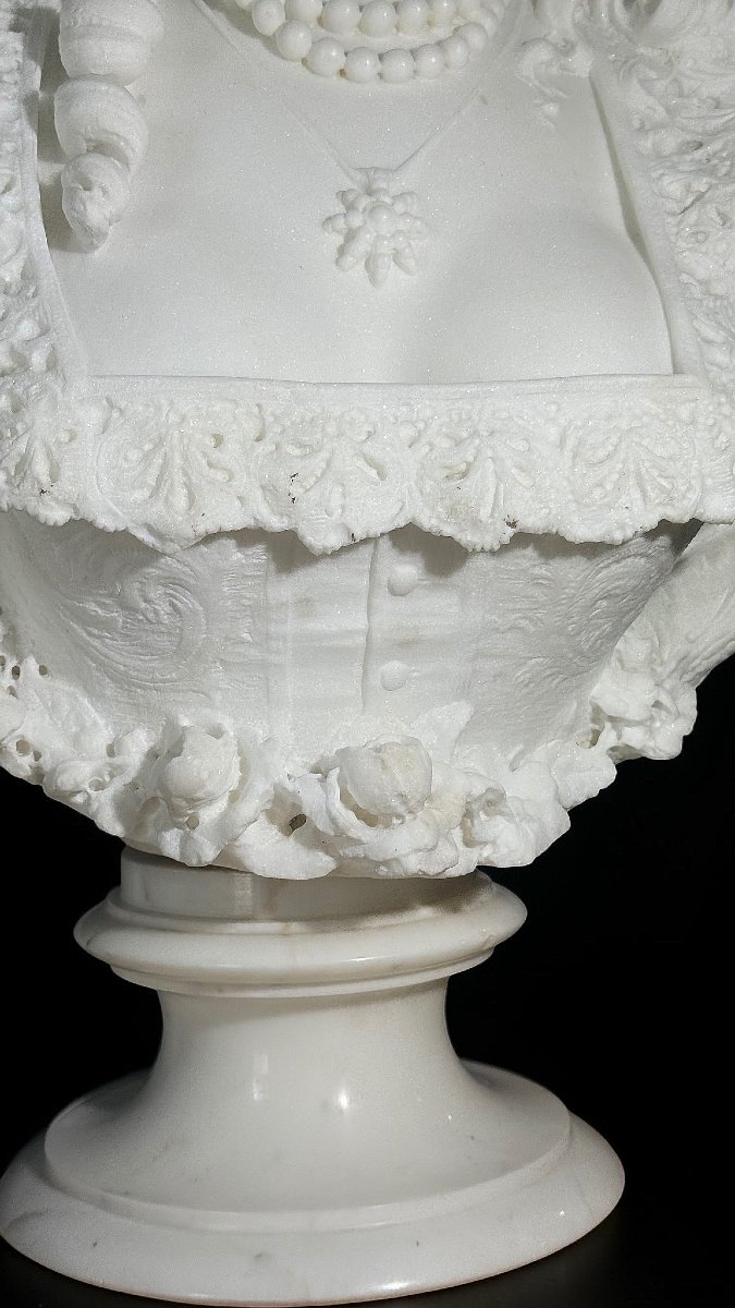 BUSTO ESCLUSIVO DI MARIA DE' MEDICI, REGINA DI FRANCIA dal Museo Peter Kaus, Marmo Carrara -photo-8