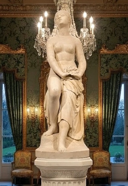 Statua Marmo Carrara raffigurante Fiducia in Dio, molto vicina a Lorenzo Bartolini (1777), Roma-photo-3