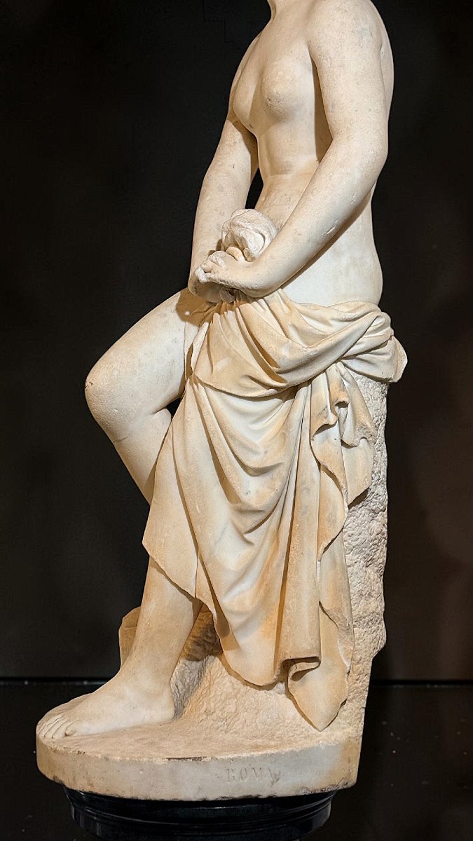 Statua Marmo Carrara raffigurante Fiducia in Dio, molto vicina a Lorenzo Bartolini (1777), Roma-photo-2