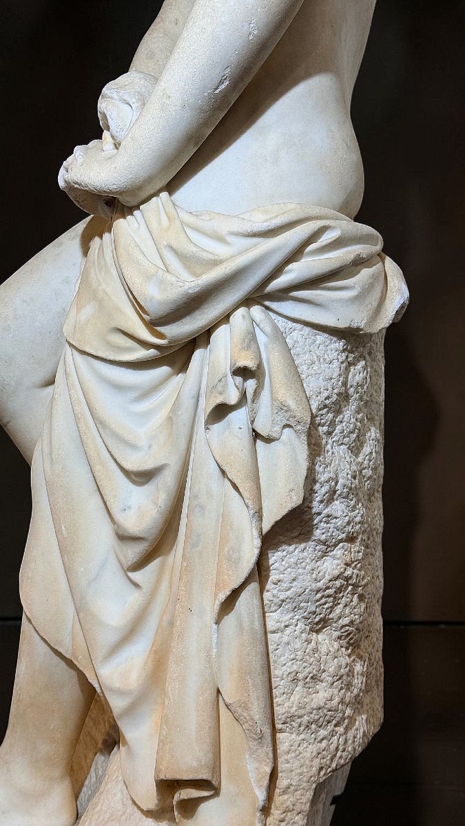 Statua Marmo Carrara raffigurante Fiducia in Dio, molto vicina a Lorenzo Bartolini (1777), Roma-photo-3