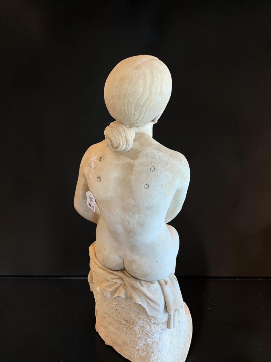 Statua Marmo Carrara raffigurante Fiducia in Dio, molto vicina a Lorenzo Bartolini (1777), Roma-photo-7