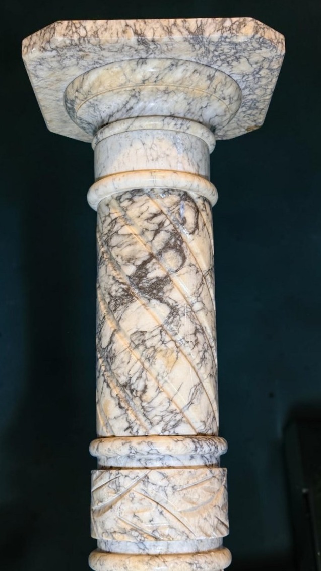 Colonna/Capitello in Marmo Arabescato -photo-3