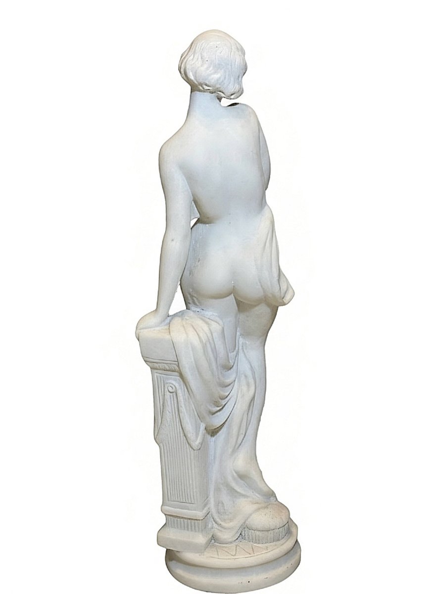 Statua raffigurante una giovane fanciulla nuda in Marmo Bianco Statuario di Carrara -photo-4