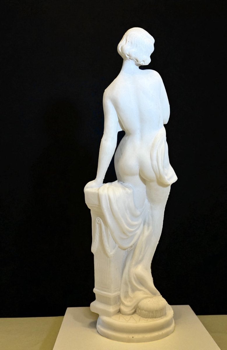 Statua raffigurante una giovane fanciulla nuda in Marmo Bianco Statuario di Carrara -photo-8