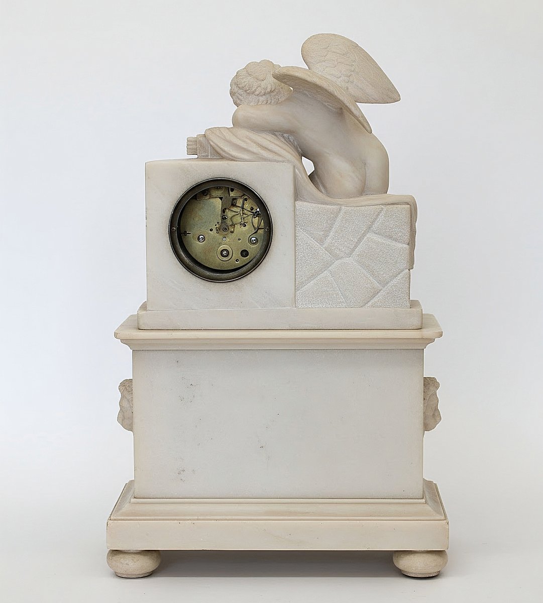 Scultura/Orologio Francese raffigurante un piccolo putto -photo-2