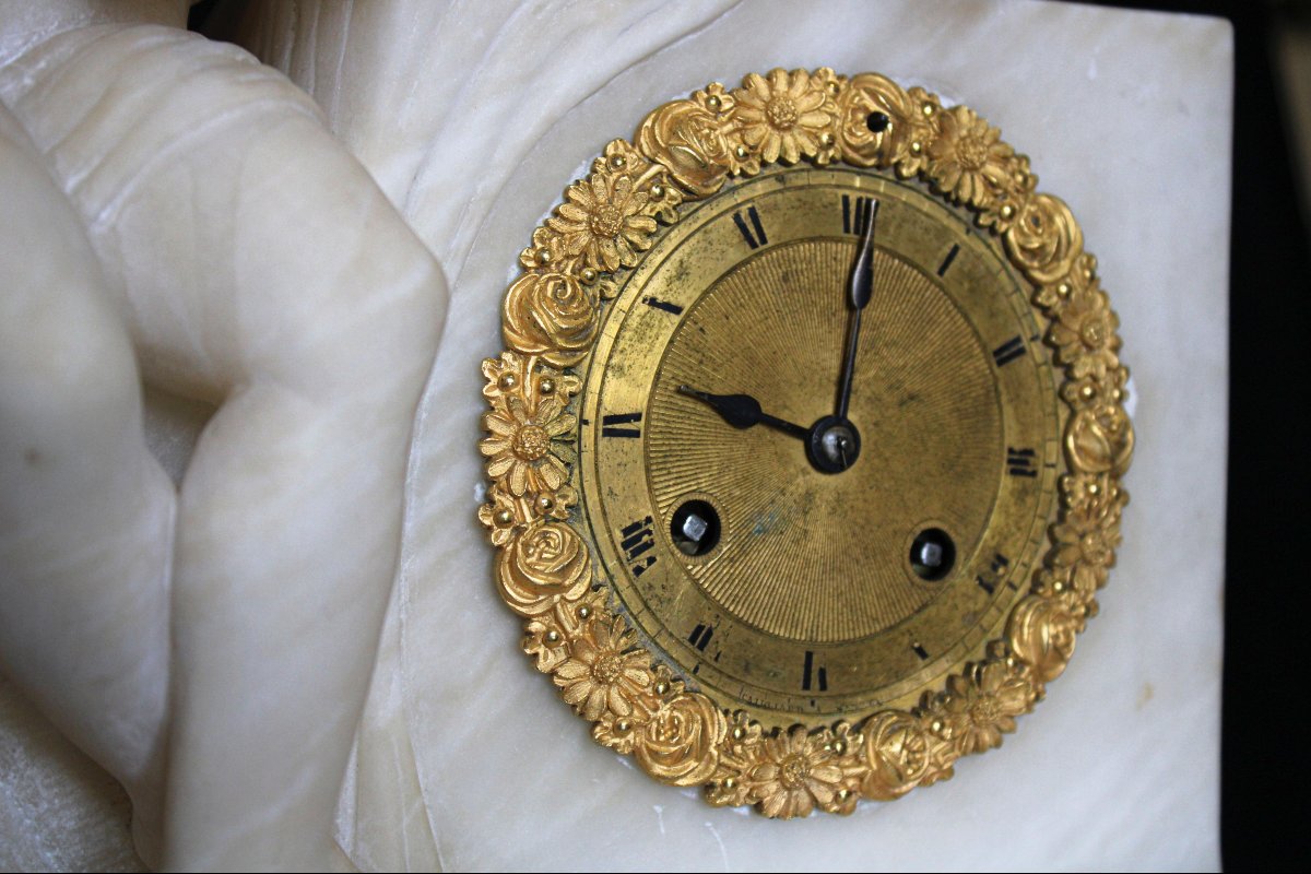 Scultura/Orologio Francese raffigurante un piccolo putto -photo-6