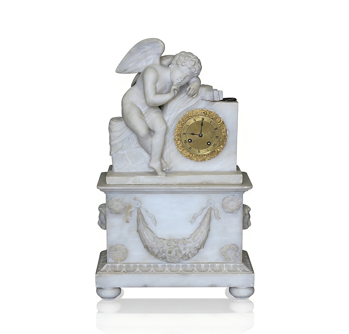 Scultura/Orologio Francese raffigurante un piccolo putto 
