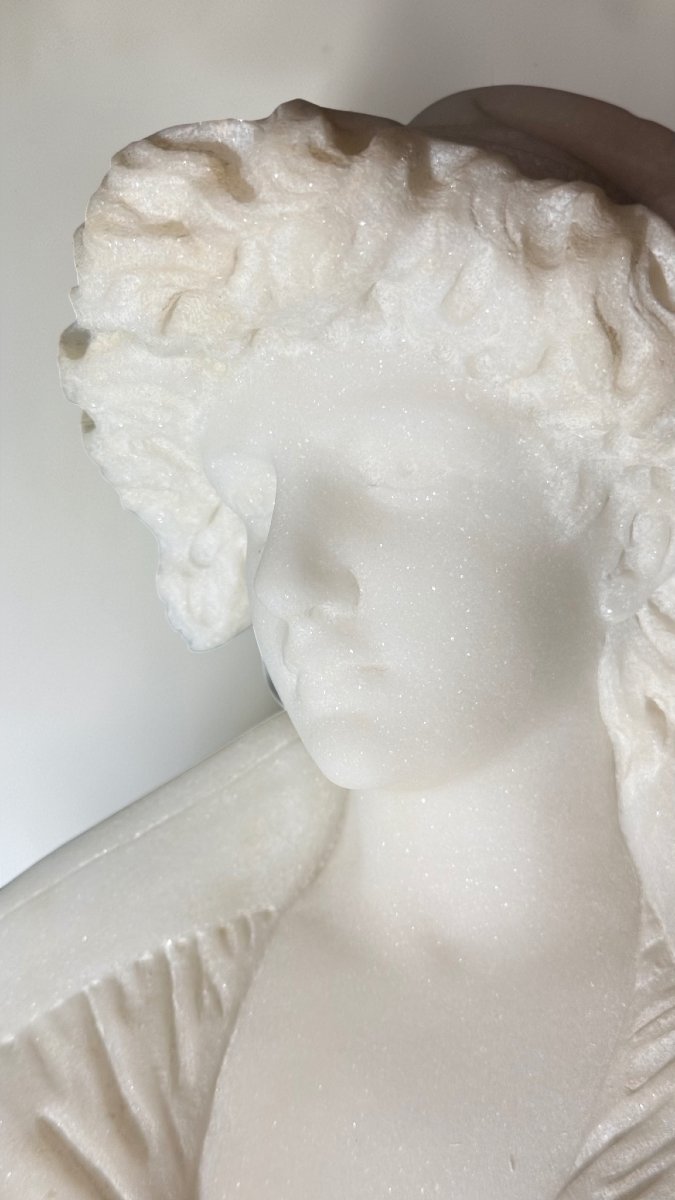 Statua raffigurante Masaniello in Marmo Bianco di Carrara -photo-3