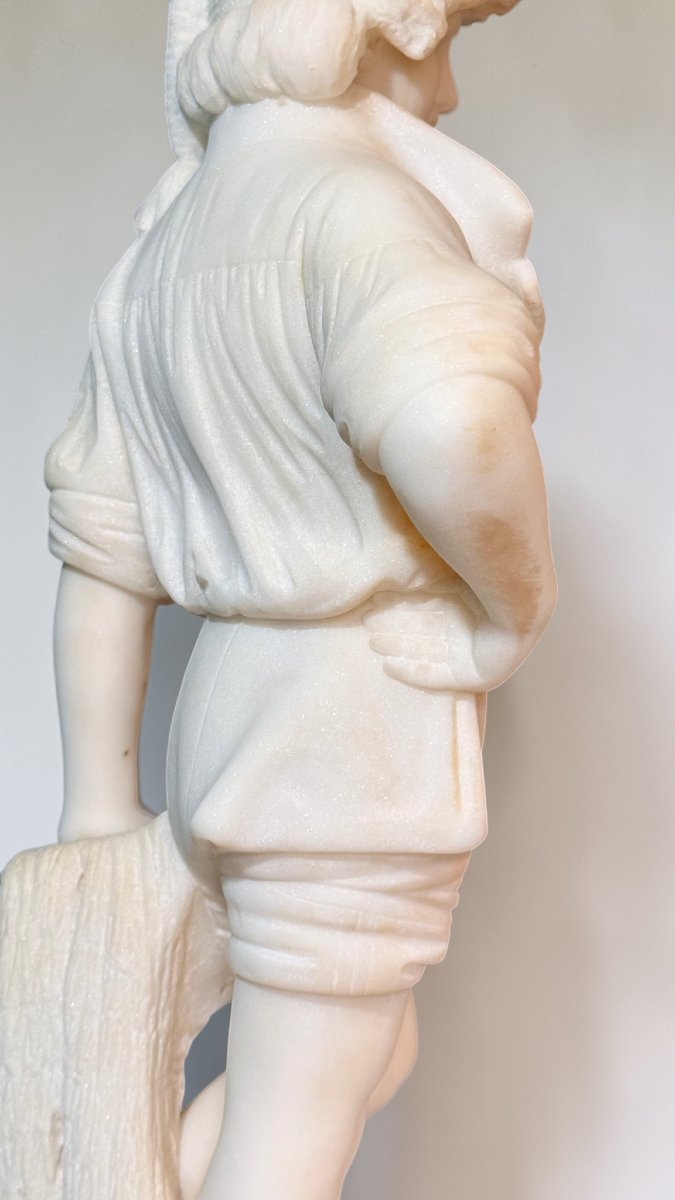Statua raffigurante Masaniello in Marmo Bianco di Carrara -photo-5