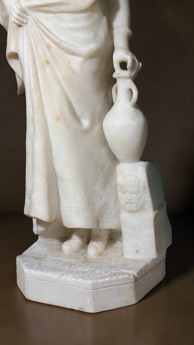 Statua fanciulla neoclassica con brocca in mano -photo-7