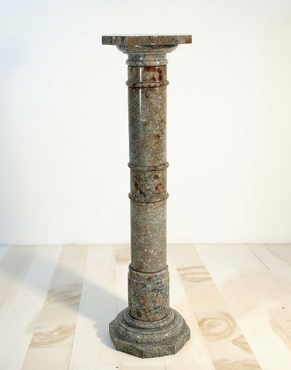 Colonna/Capitello in Marmo Brecciato -photo-3