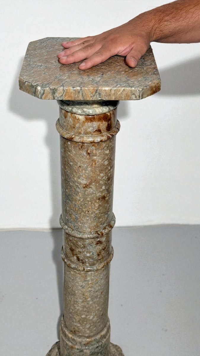 Colonna/Capitello in Marmo Brecciato -photo-2