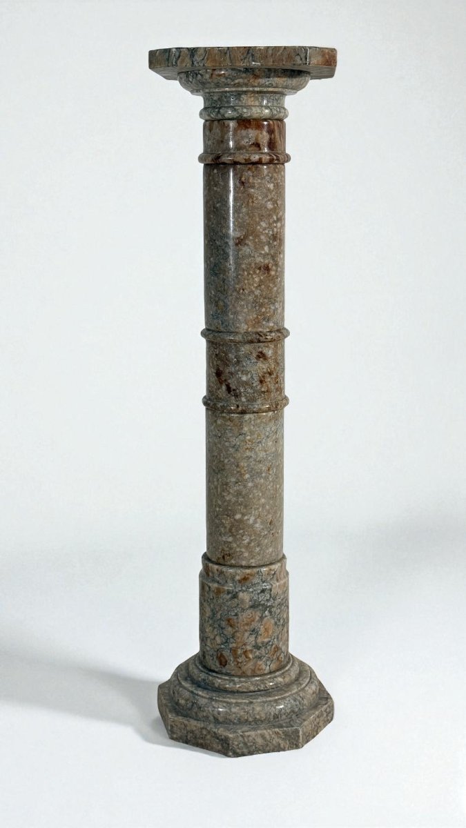 Colonna/Capitello in Marmo Brecciato 