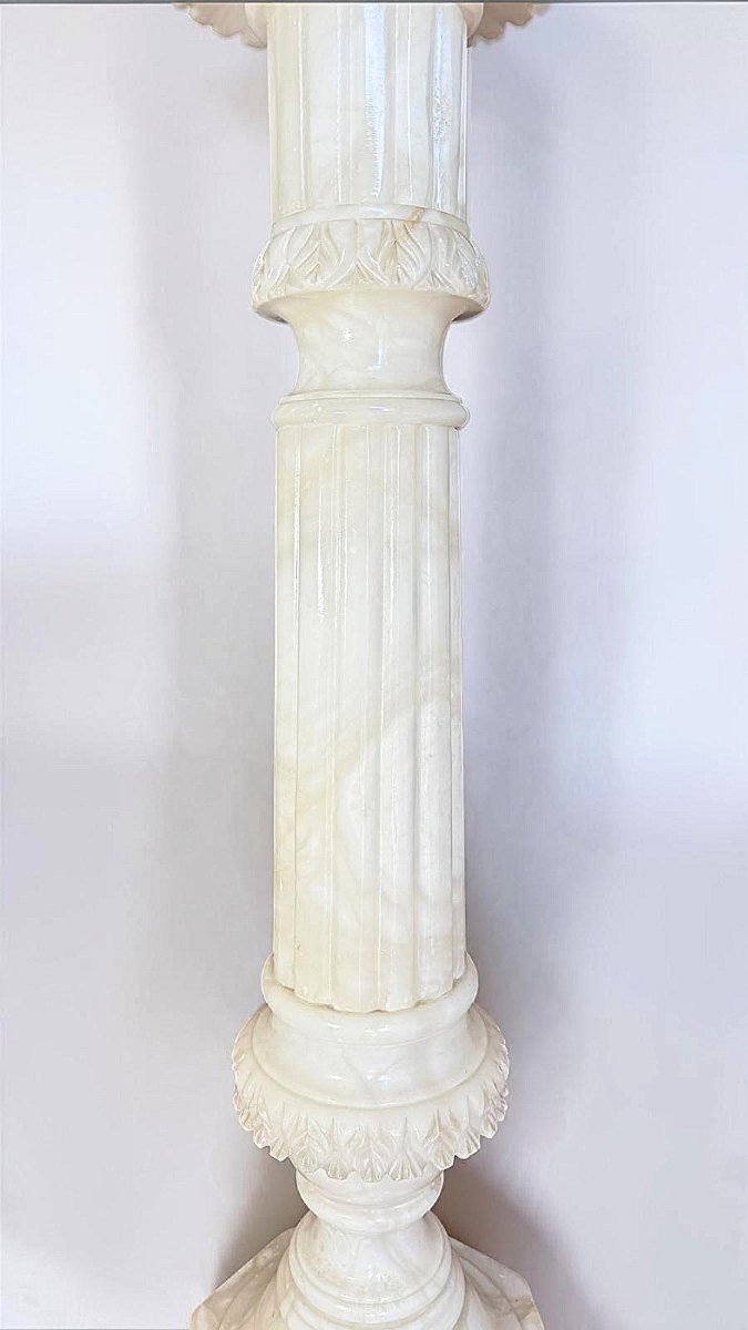 Coppia di Colonne in Marmo Bianco di Carrara -photo-4