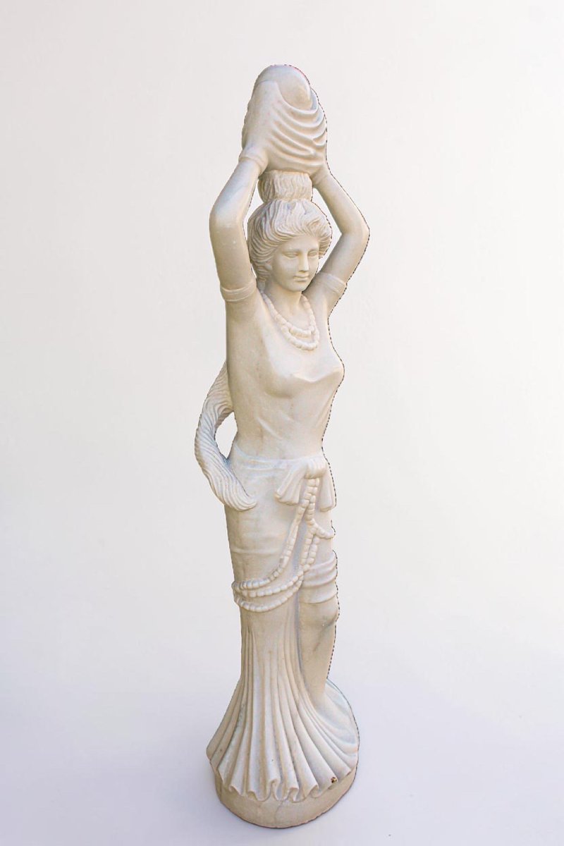 Statua fanciulla con brocca in Marmo Bianco -photo-2