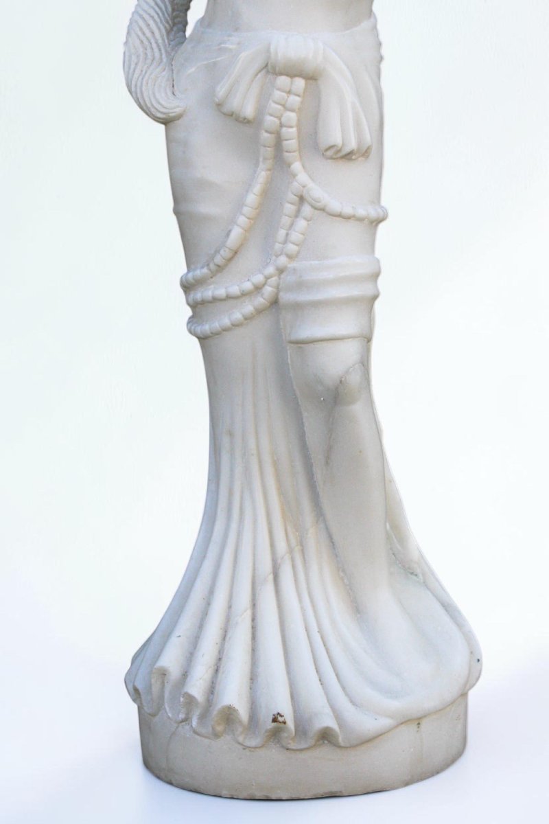 Statua fanciulla con brocca in Marmo Bianco -photo-7