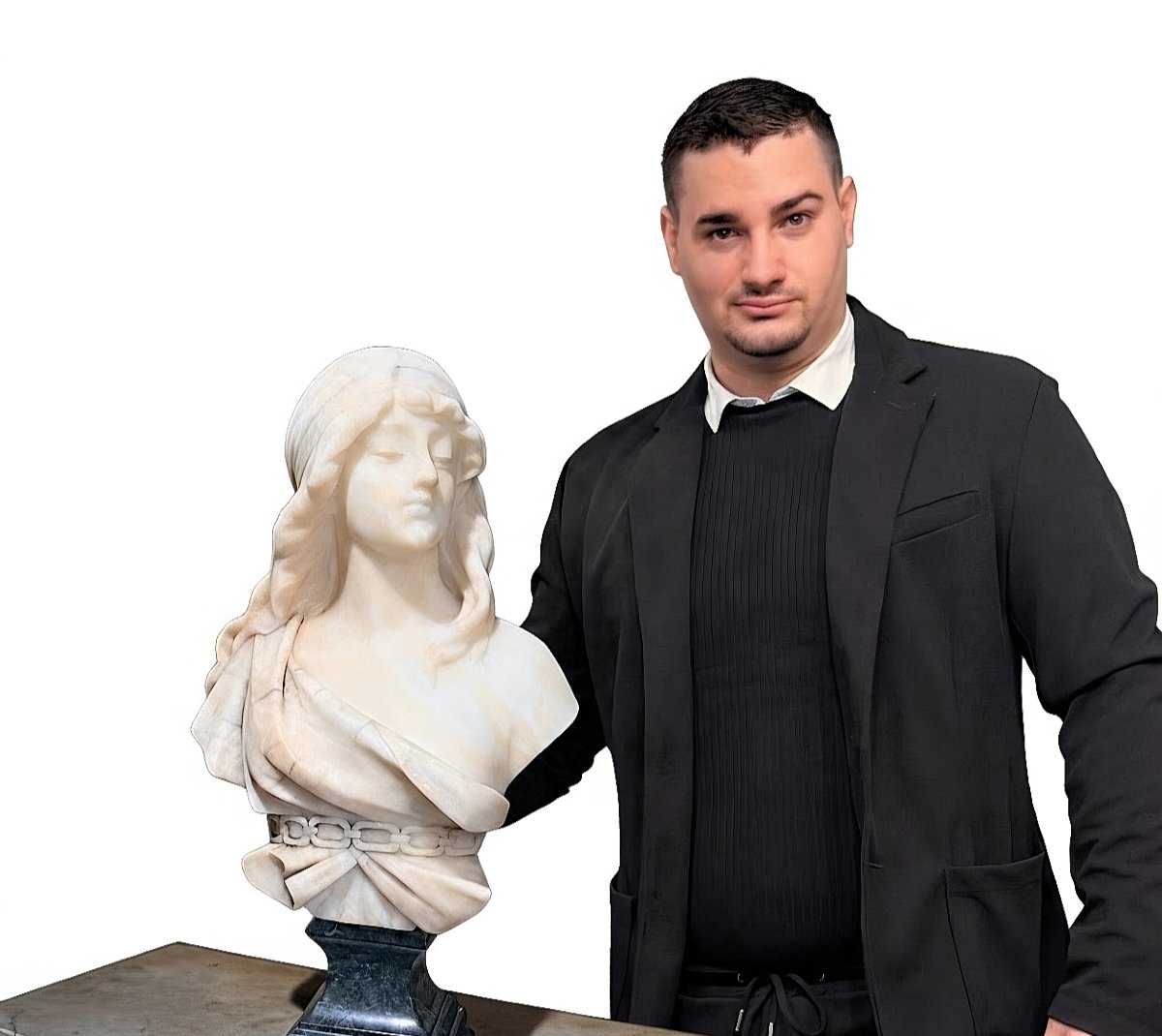 Busto raffigurante una giovane dama ArtNoveau -photo-2