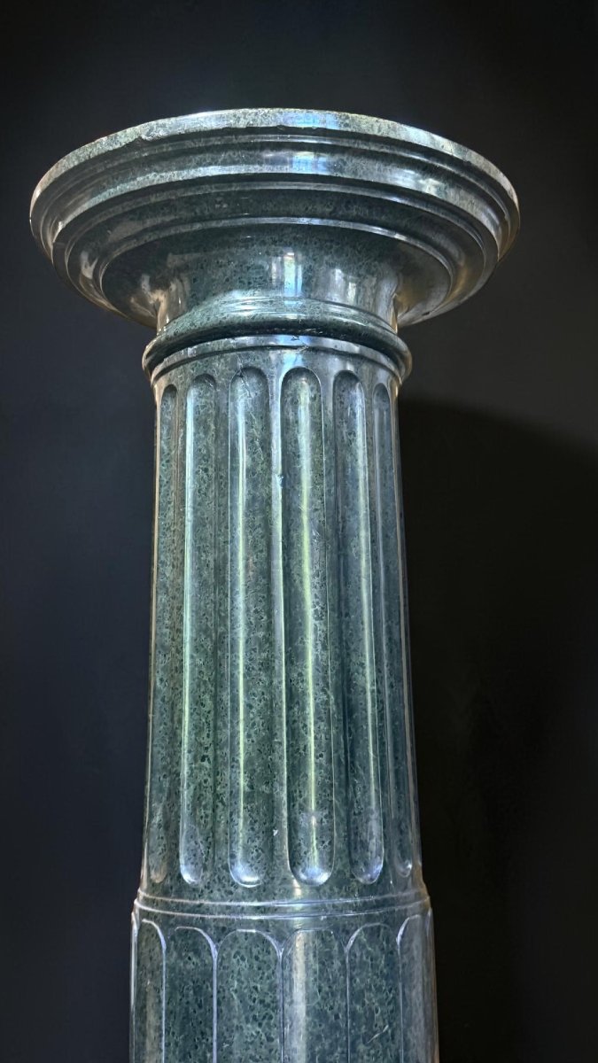 Grande Colonna in Marmo Serpentino Alpi Verde-photo-5