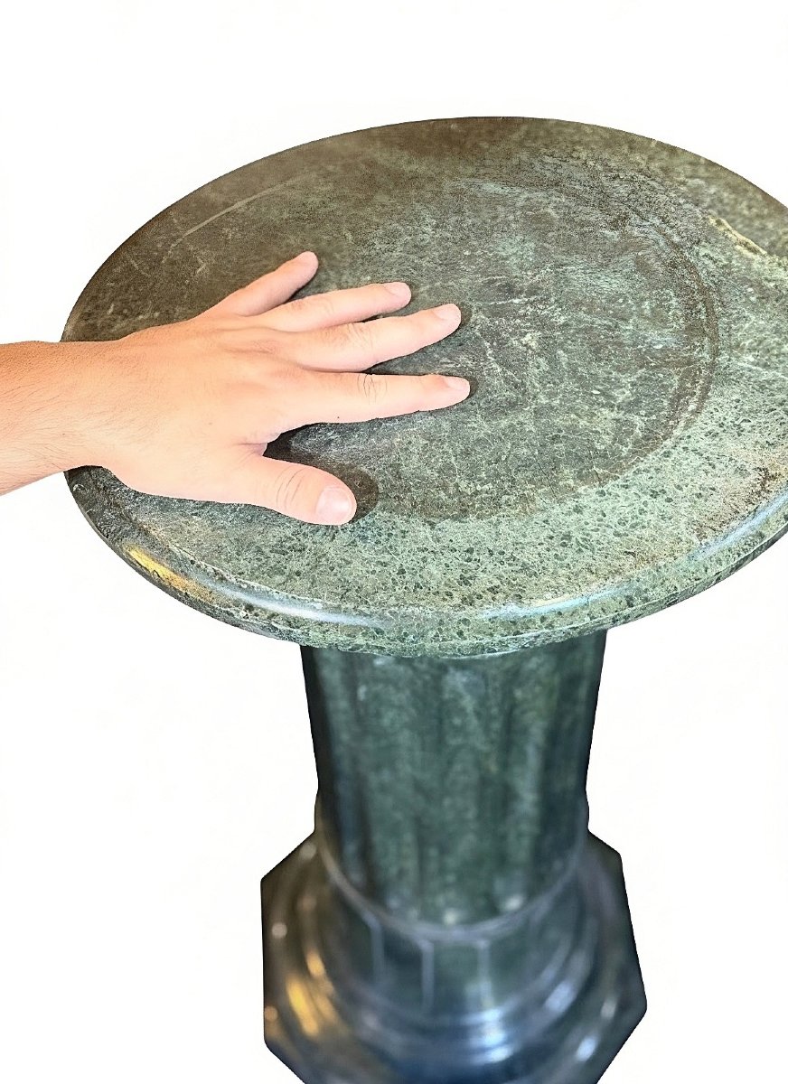Grande Colonna in Marmo Serpentino Alpi Verde-photo-6