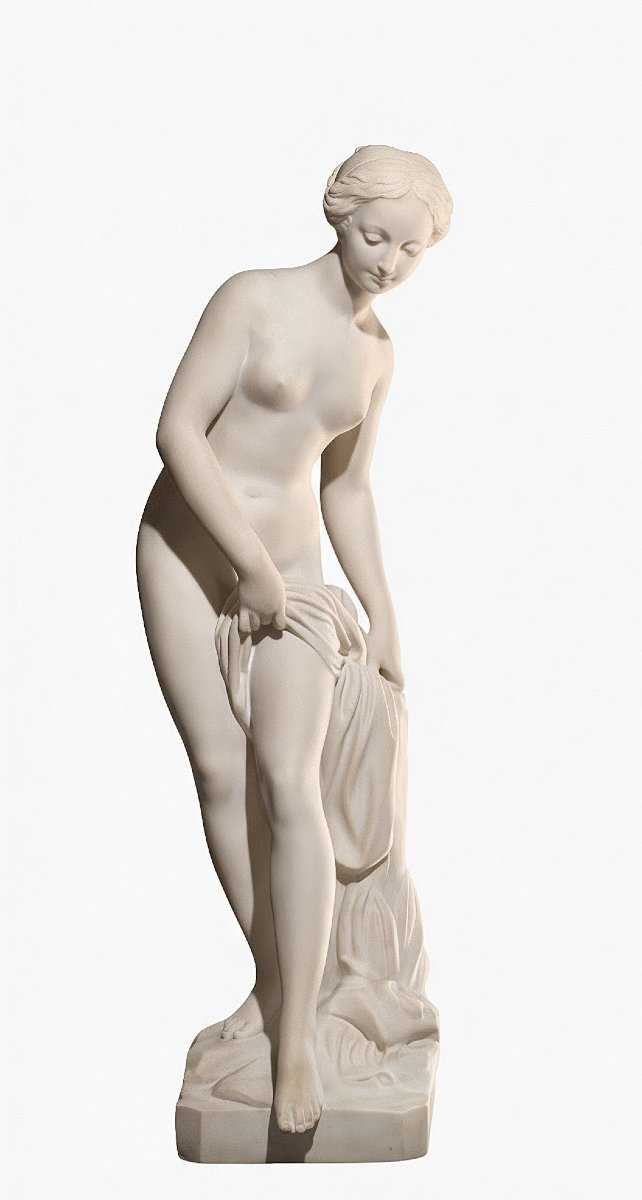 Statua raffigurante una Dama Nuda, da Etienne-Maurice Falconet, Marmo Carrara Statuario -photo-2