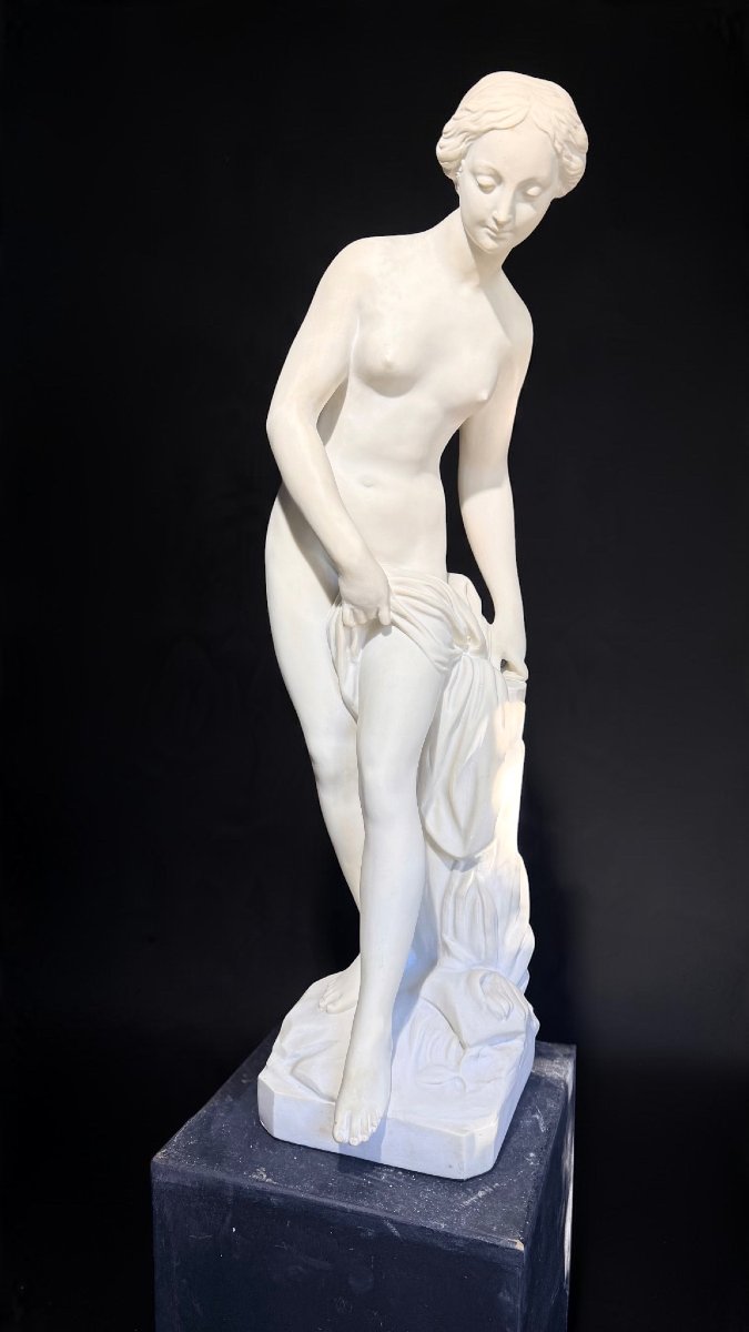 Statua raffigurante una Dama Nuda, da Etienne-Maurice Falconet, Marmo Carrara Statuario -photo-2