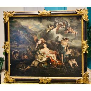 Il trionfo di Galatea, Olio su Tela del XVIII° secolo