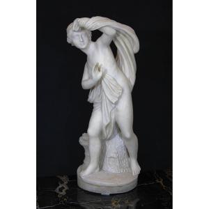 Statua Bagnante Nuda in Marmo bianco statuario di Carrara 