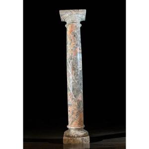 Colonna/Capitello in Marmo Brecciato 