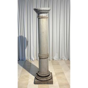 Capitello/Colonna Antica in Marmo Bianco di Carrara 