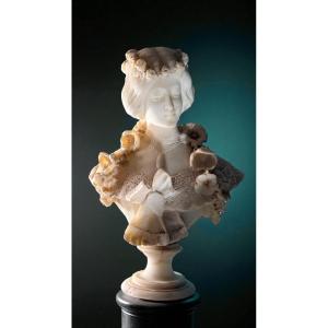 Busto Fanciulla dei Fiori, Adolfo Cipriani, Marmo 