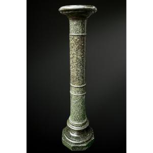 Colonna/Capitello in Marmo Verde Alpi
