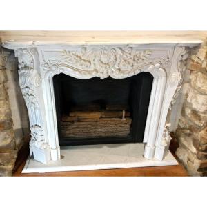 Cornice da Camino in Marmo Bianco statuario di Carrara 