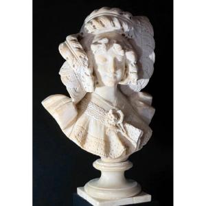 Busto raffigurante una Dama sorridente Marmo 