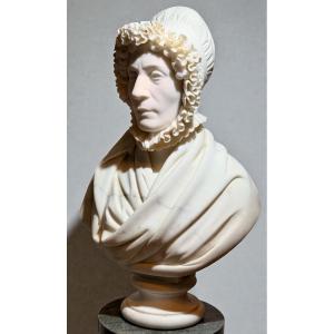 Busto Nobildonna in Marmo Bianco Statuario di Carrara 